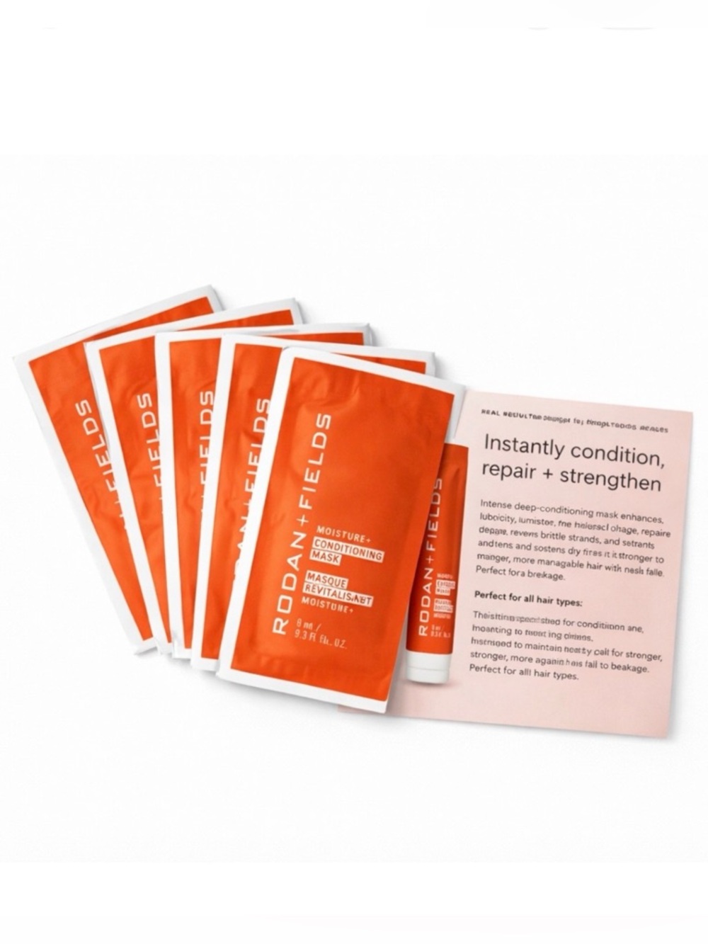 RODAN + FIELDS Moisture and Conditioning Hair Mask 5 Pk Travel Set NWT Hydrate - Picture 13 of 15